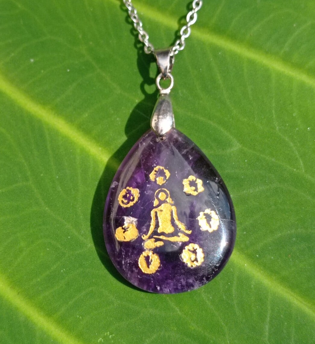 Dije en Amatista Yoga 7 Chakras - Imagen 2