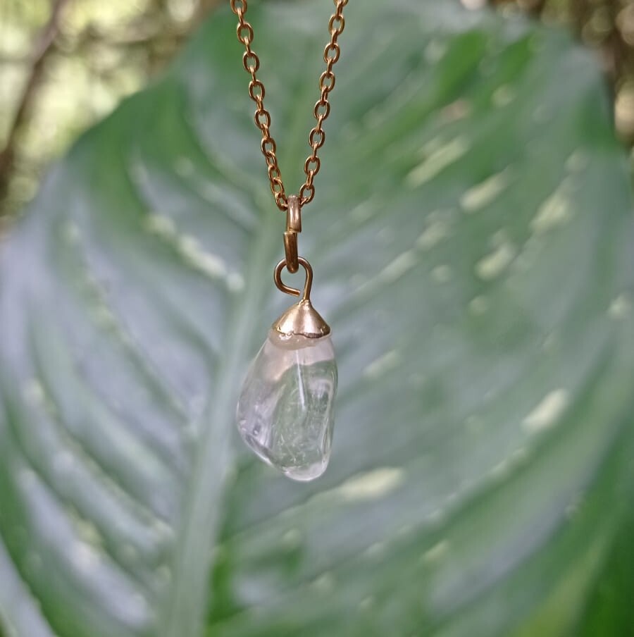 Dije en Cuarzo Cristal Pulido