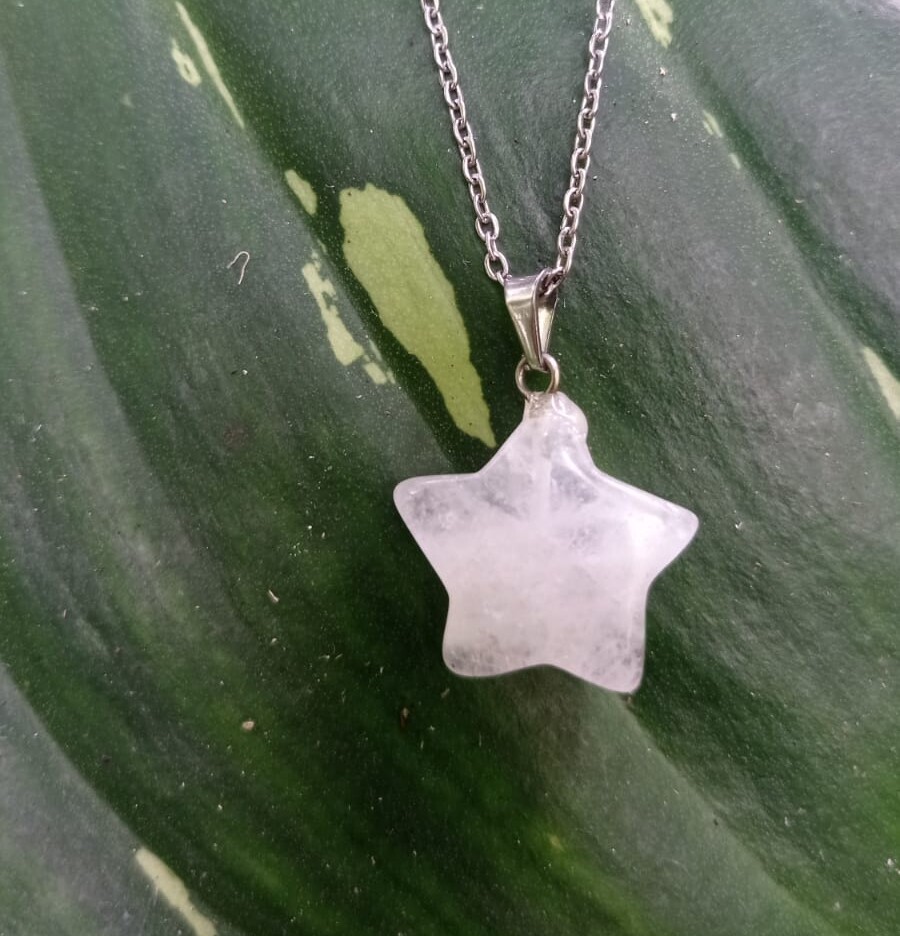Dije Estrella de Cuarzo Cristal