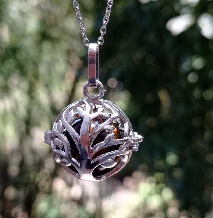 Dije Llamador de Ángel Ojo de Tigre