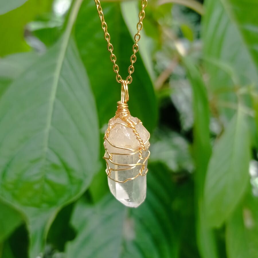 Dije Punta Cuarzo Cristal - Imagen 3