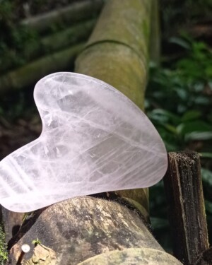 Gua Sha en Cuarzo Rosa