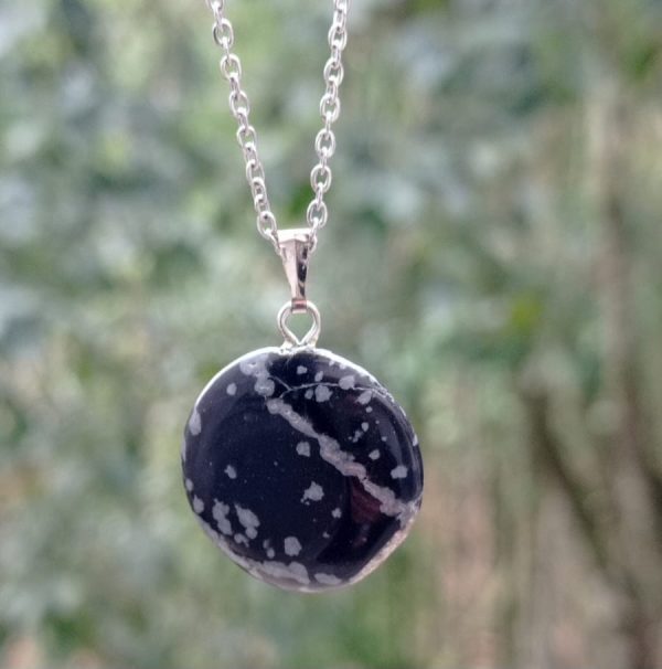 Dije Obsidiana Copo de Nieve - Imagen 2
